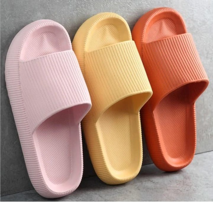 Badslipper für Damen und Herren mit dicker Sohle
