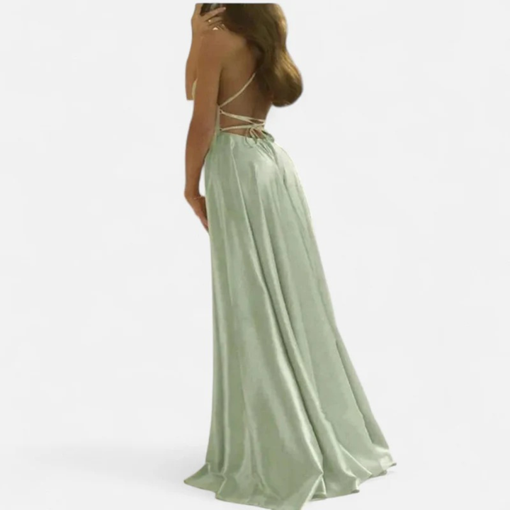 Soraya | Damen Maxi Kleid Für Hochzeitsgast Mit Schlitz Detail