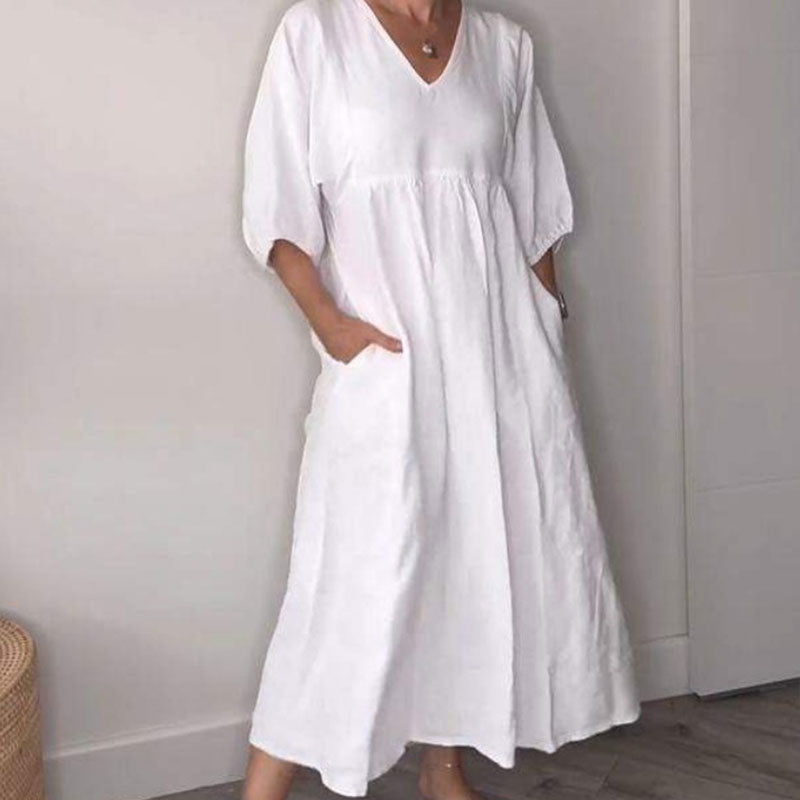 Wylla V-Ausschnitt Kleid – Bequem & Schick für jeden Anlass
