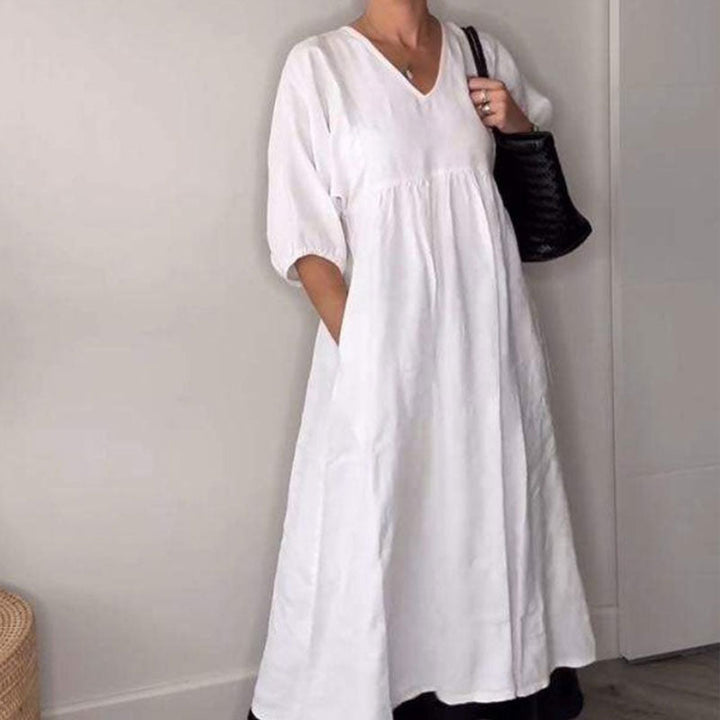 Wylla V-Ausschnitt Kleid – Bequem & Schick für jeden Anlass