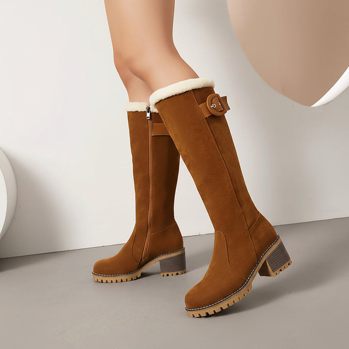 Stiefel für Damen mit Schnallendetail-Women Footwear-Alpenkind