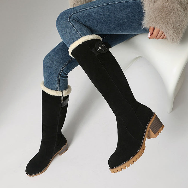 Stiefel für Damen mit Schnallendetail-Women Footwear-Alpenkind