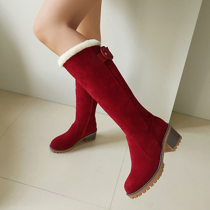 Stiefel für Damen mit Schnallendetail-Women Footwear-Alpenkind