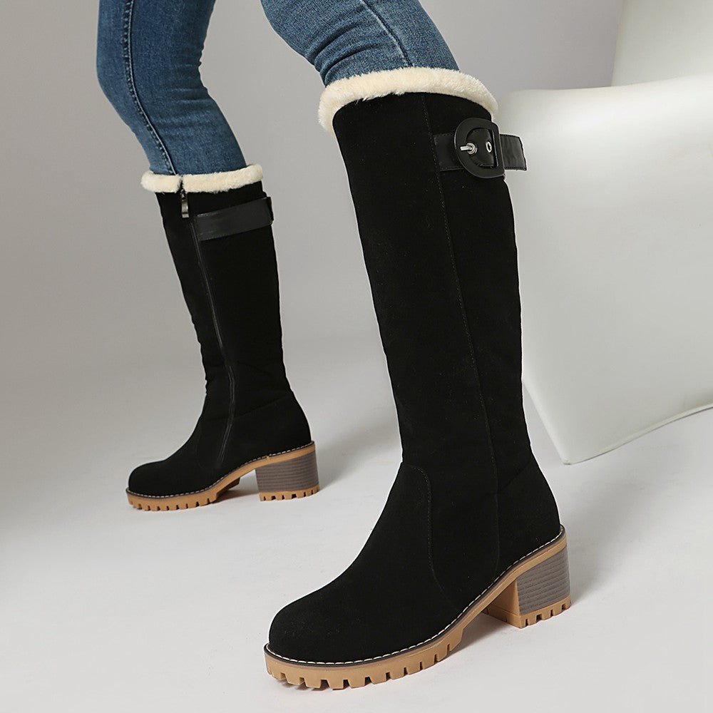 Stiefel für Damen mit Schnallendetail-Women Footwear-Alpenkind