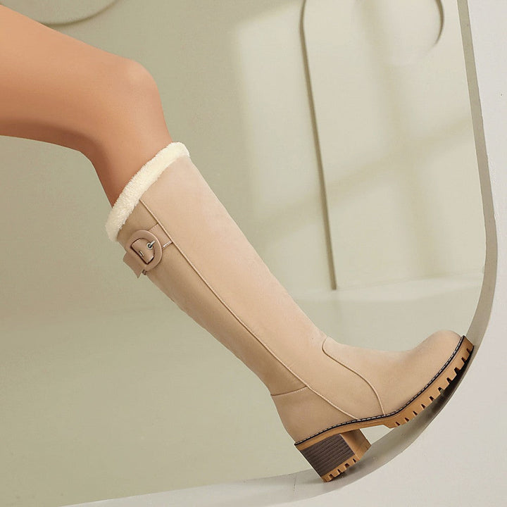 Stiefel für Damen mit Schnallendetail-Women Footwear-Alpenkind