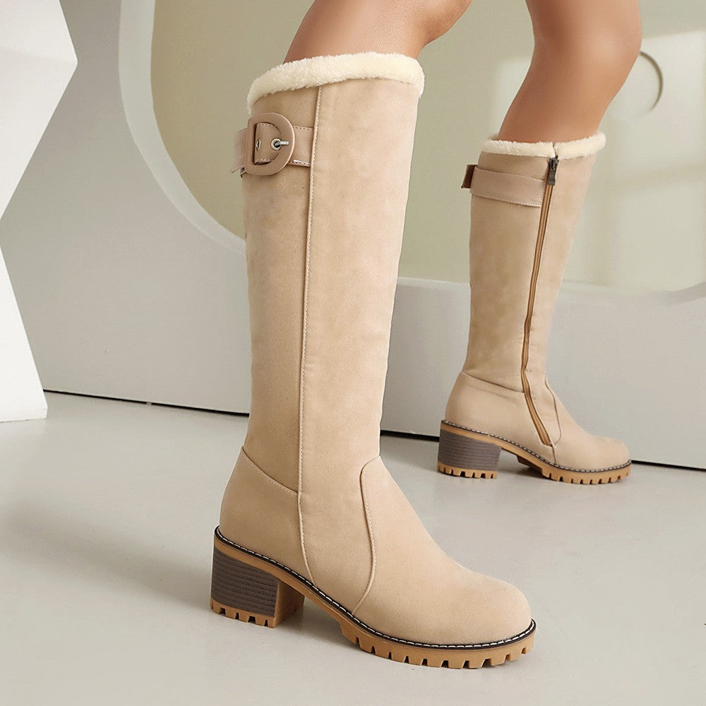 Stiefel für Damen mit Schnallendetail-Women Footwear-Alpenkind