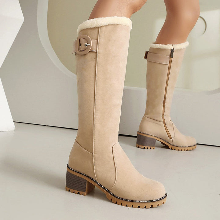 Stiefel für Damen mit Schnallendetail-Women Footwear-Alpenkind