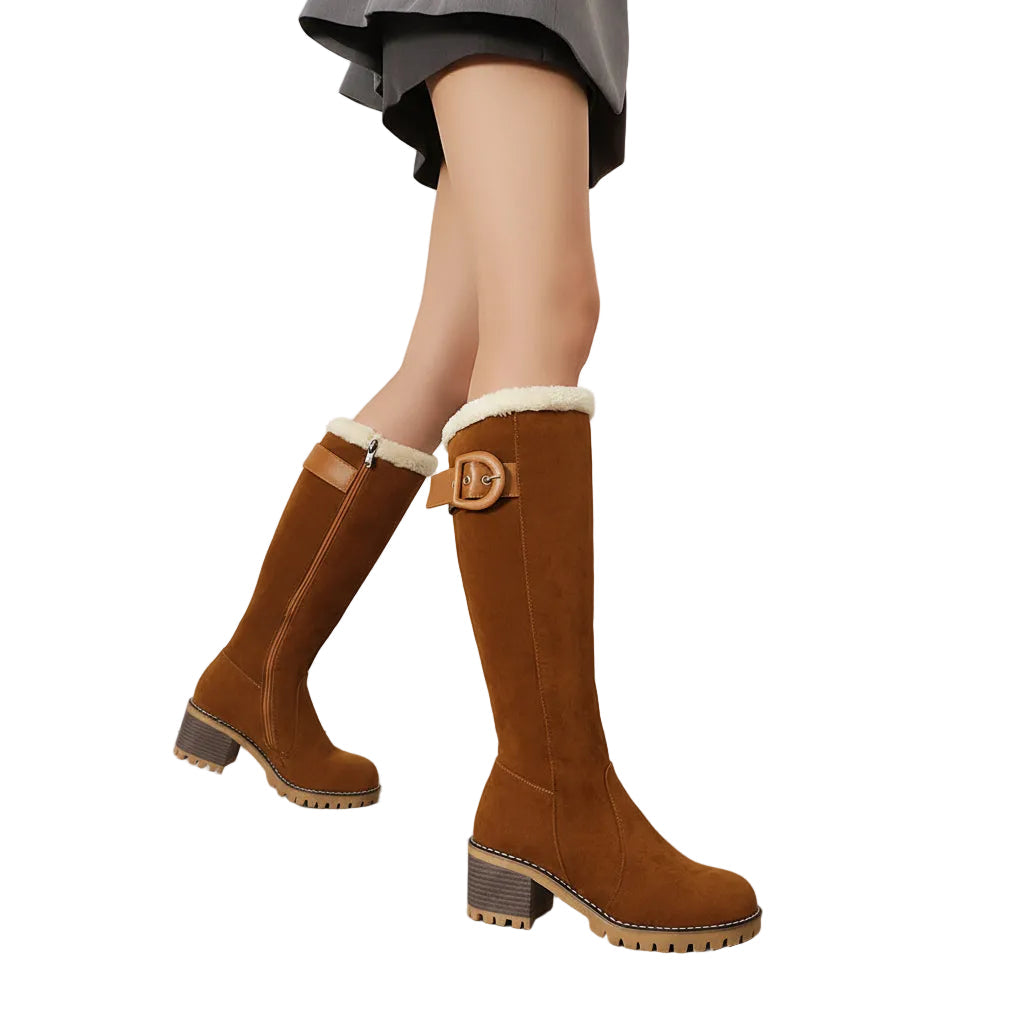 Stiefel für Damen mit Schnallendetail-Women Footwear-Alpenkind