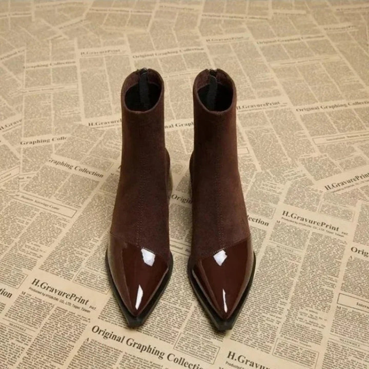 Stiefeletten mit spitzer Form und Reißverschluss – Damen Stiefeletten für den Alltag