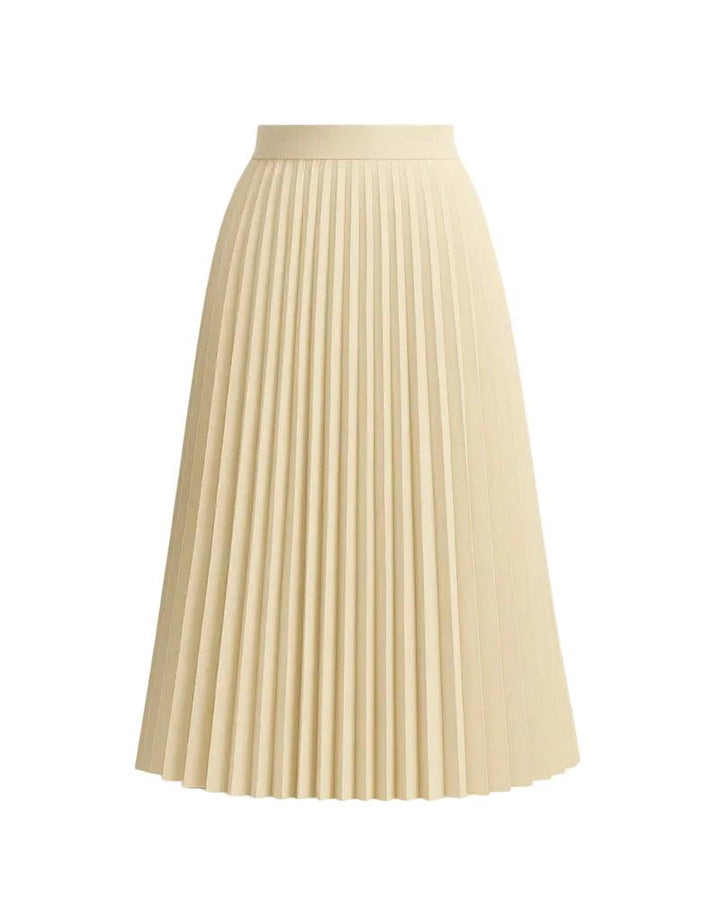 Strukturierter Midirock mit Falten für Damen-Women Skirt-Alpenkind