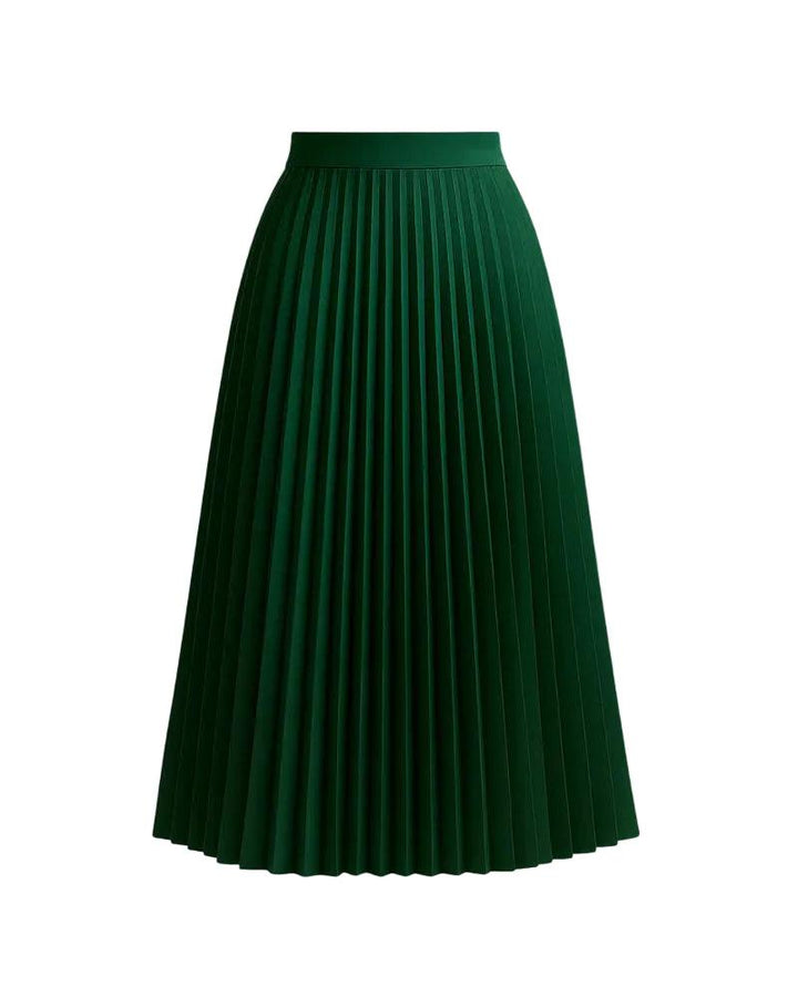 Strukturierter Midirock mit Falten für Damen-Women Skirt-Alpenkind