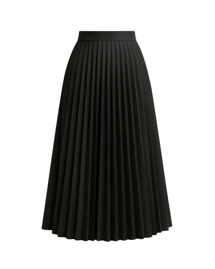 Strukturierter Midirock mit Falten für Damen-Women Skirt-Alpenkind