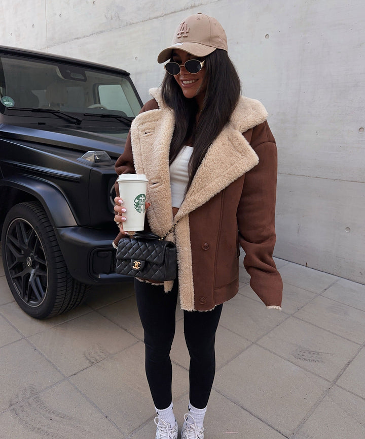 Lederjacke Penny braun