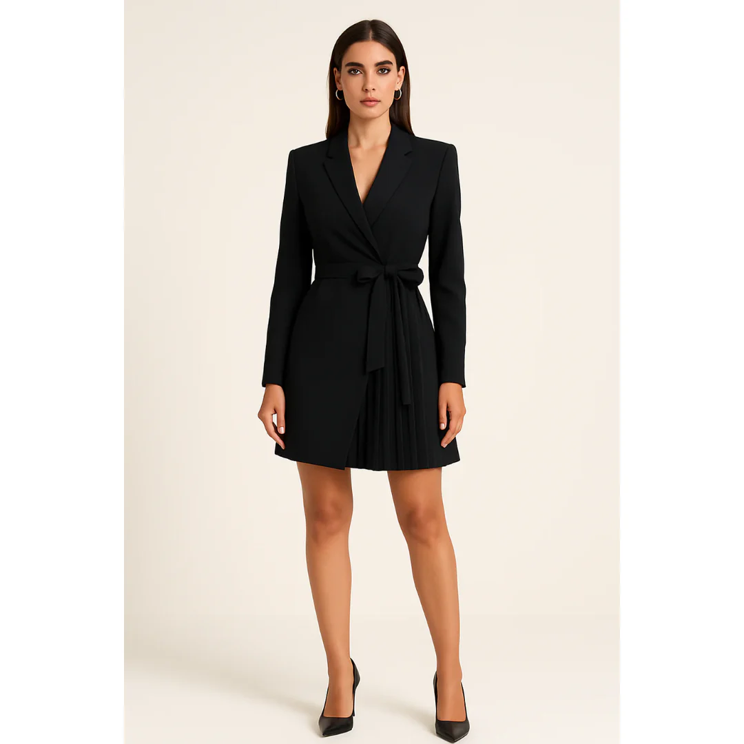 Tabea | Damen Minikleid Wickel Zeitloser Stil