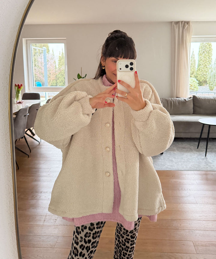 Teddyjacke Traiana Beige