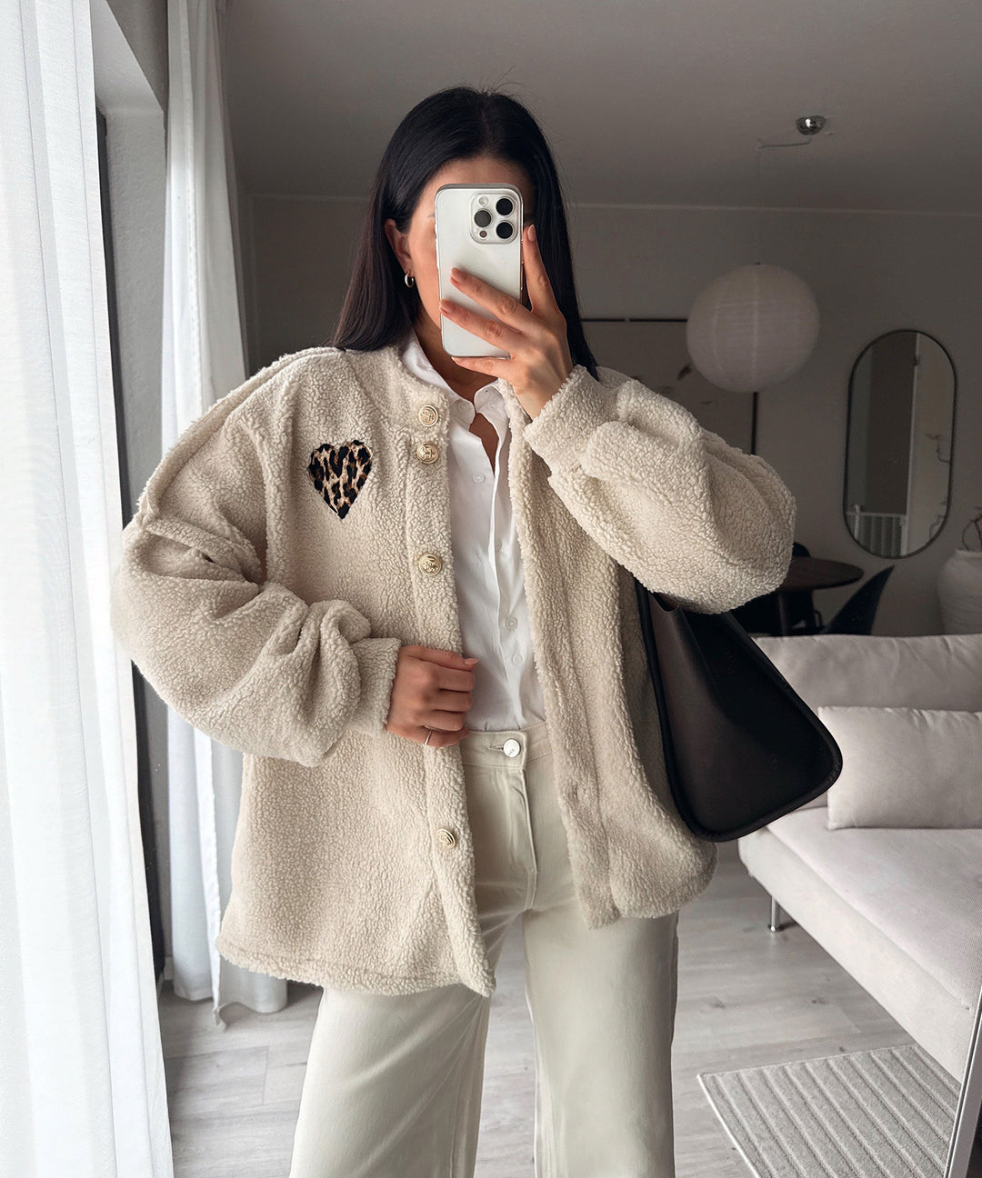 Teddyjacke Traiana Beige