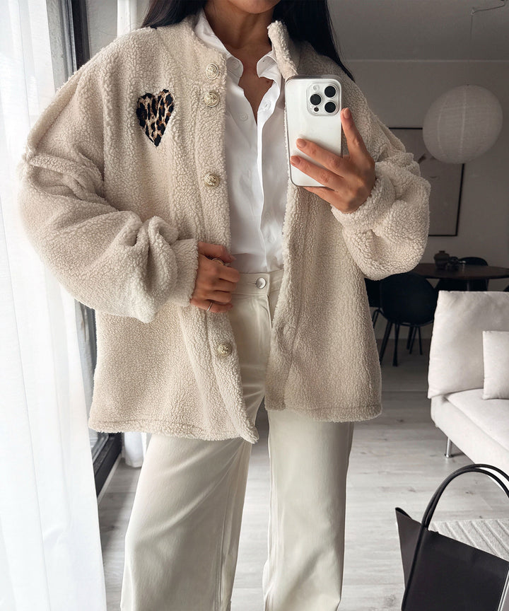 Teddyjacke Traiana Beige
