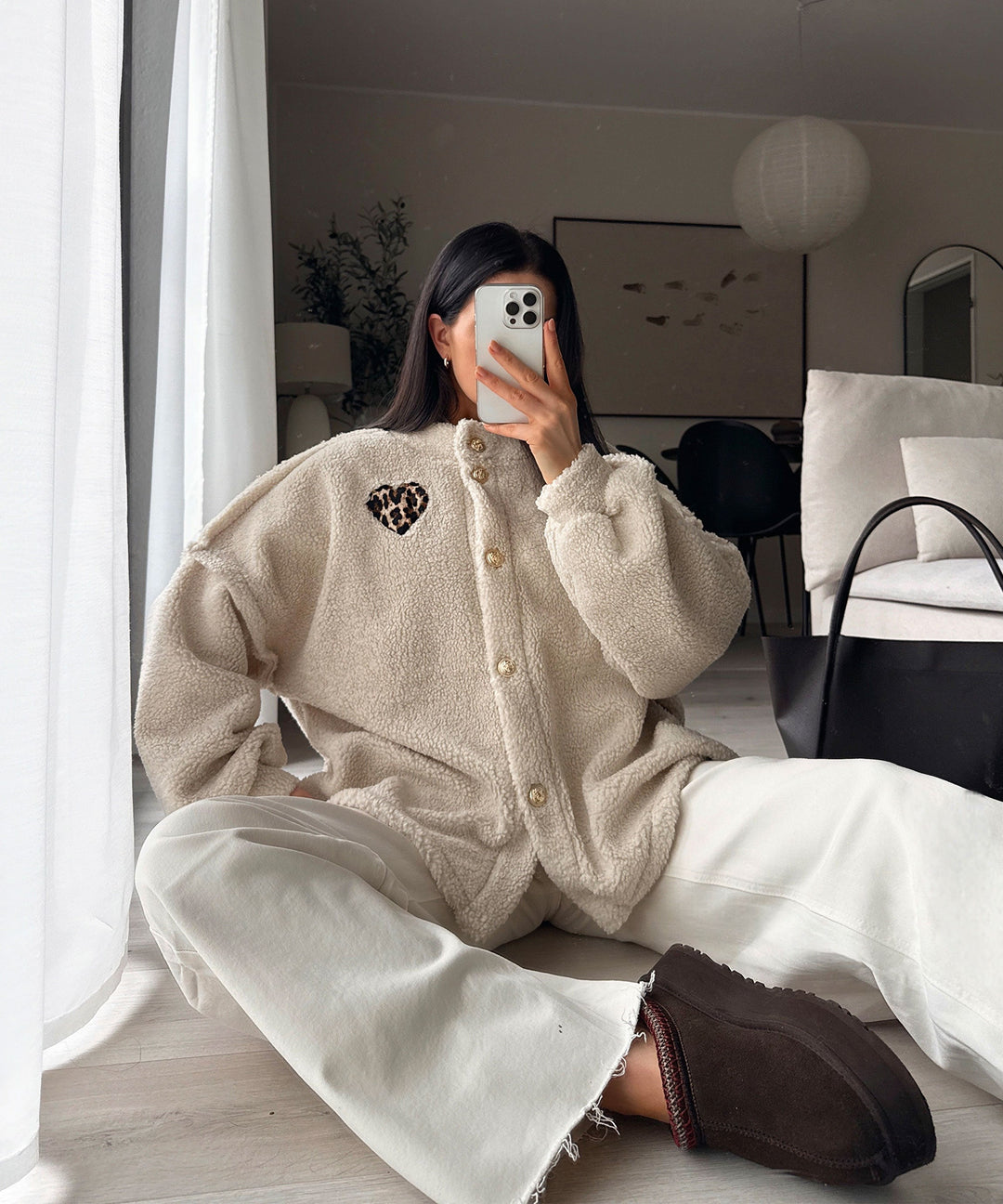 Teddyjacke Traiana Beige