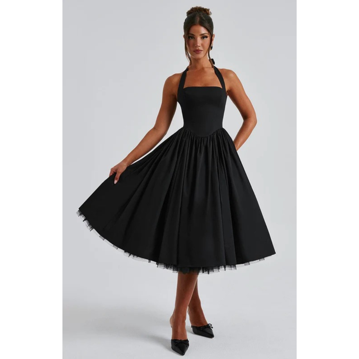 Traudel | Damen Kleid Für Hochzeitsgast In Midi Länge Mit Neckholder
