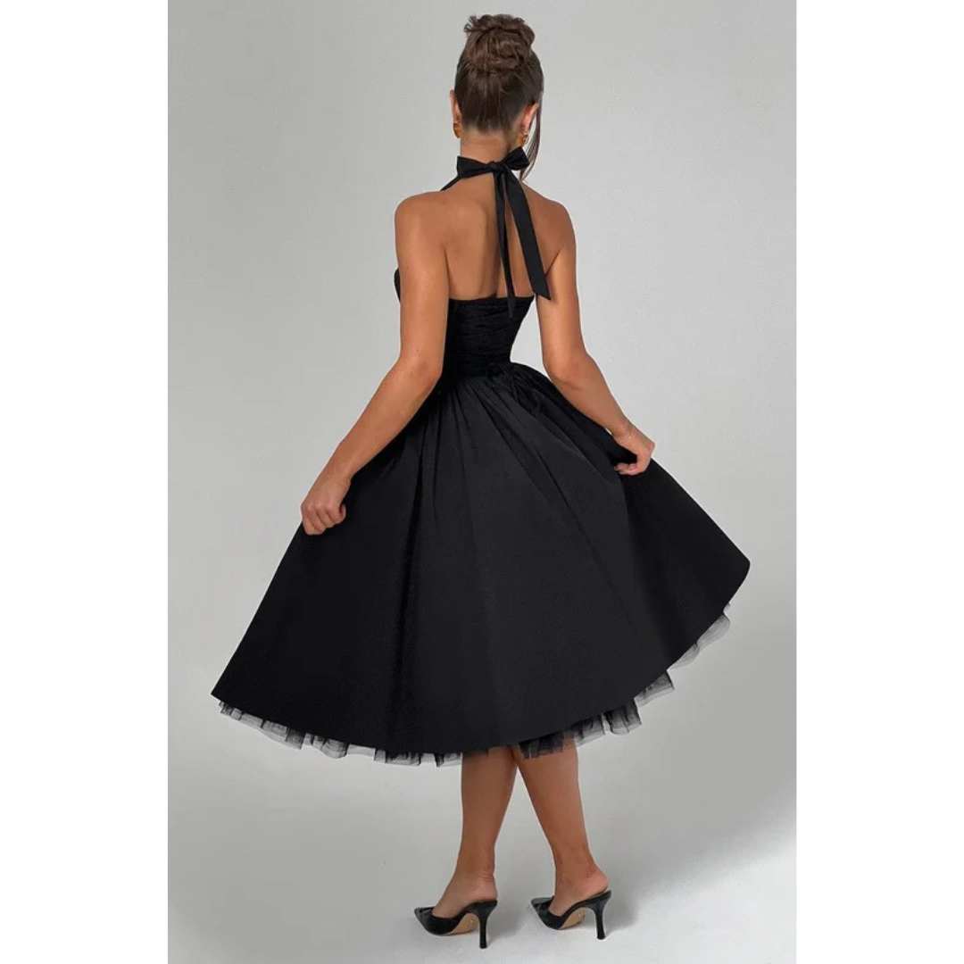 Traudel | Damen Kleid Für Hochzeitsgast In Midi Länge Mit Neckholder