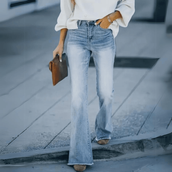Natascha | Damen Frühlings Jeans mit hoher Taille und geradem Schnitt