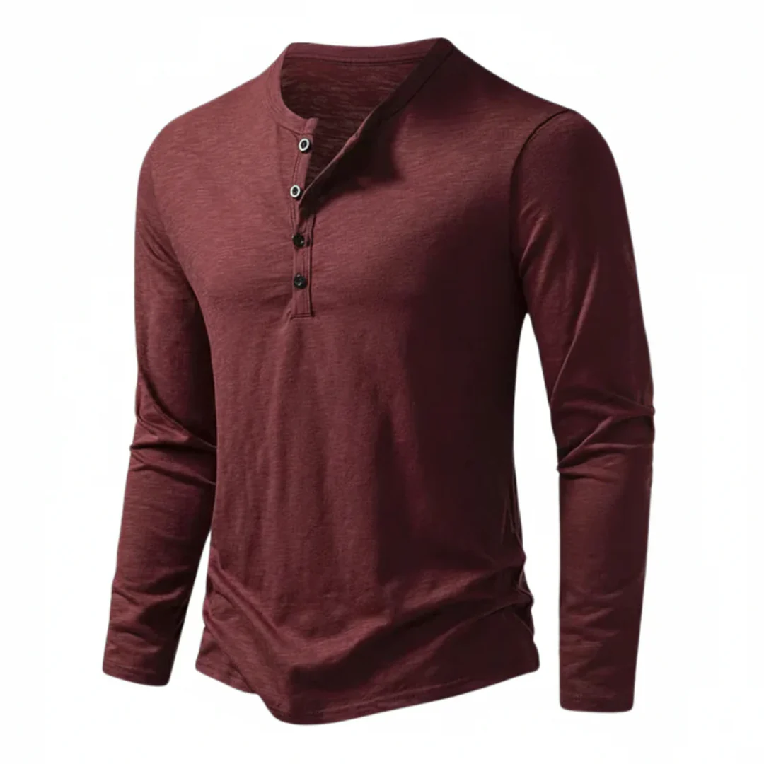 Udo | Herren Henley Shirt Mit Kragen Elegant