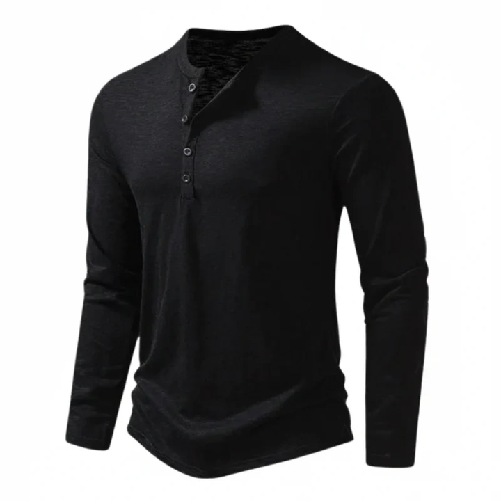 Udo | Herren Henley Shirt Mit Kragen Elegant