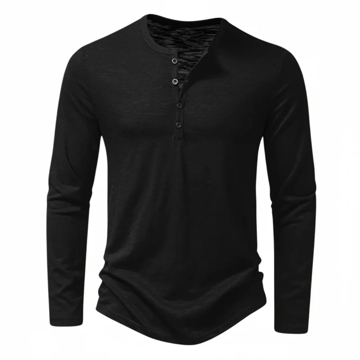 Udo | Herren Henley Shirt Mit Kragen Elegant