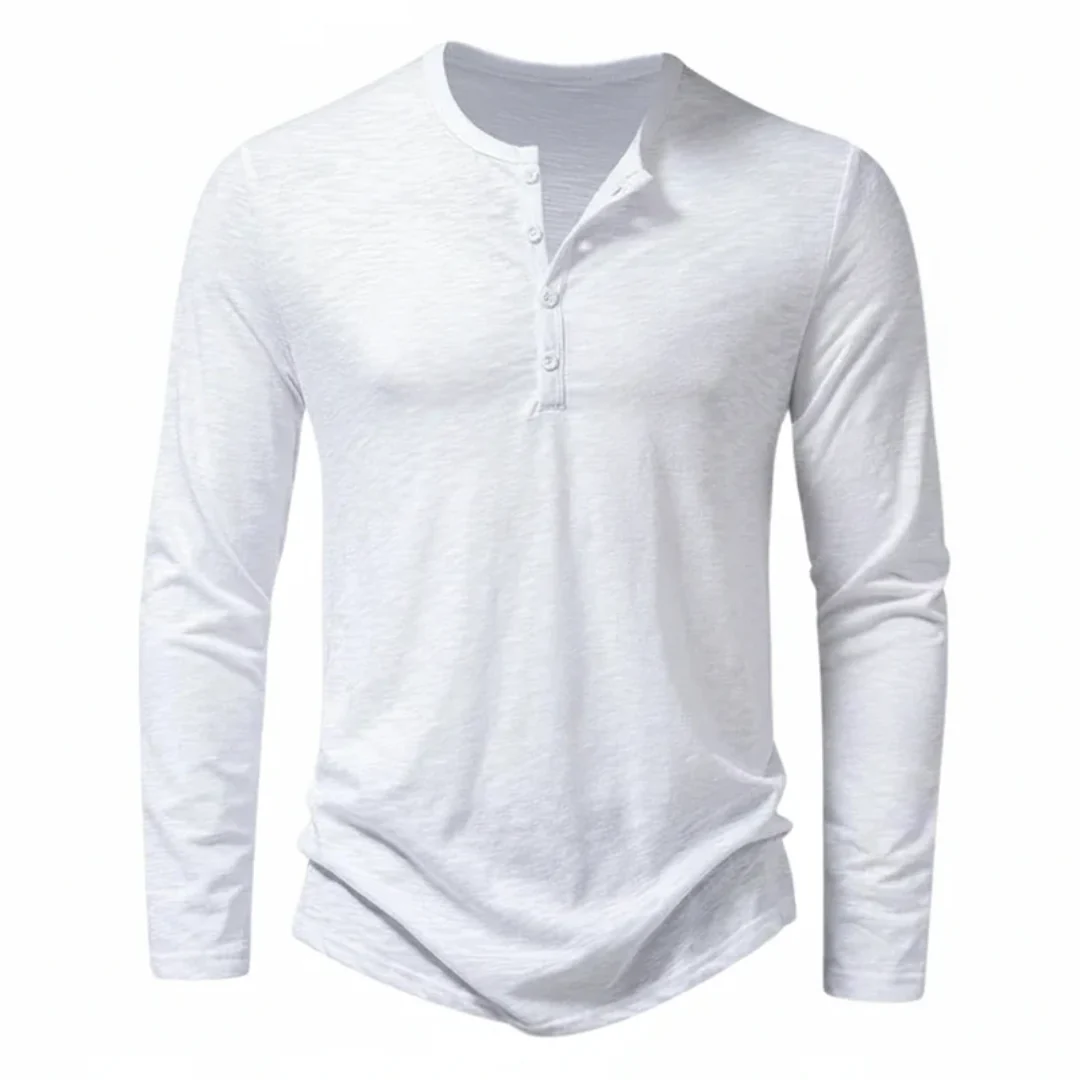 Udo | Herren Henley Shirt Mit Kragen Elegant