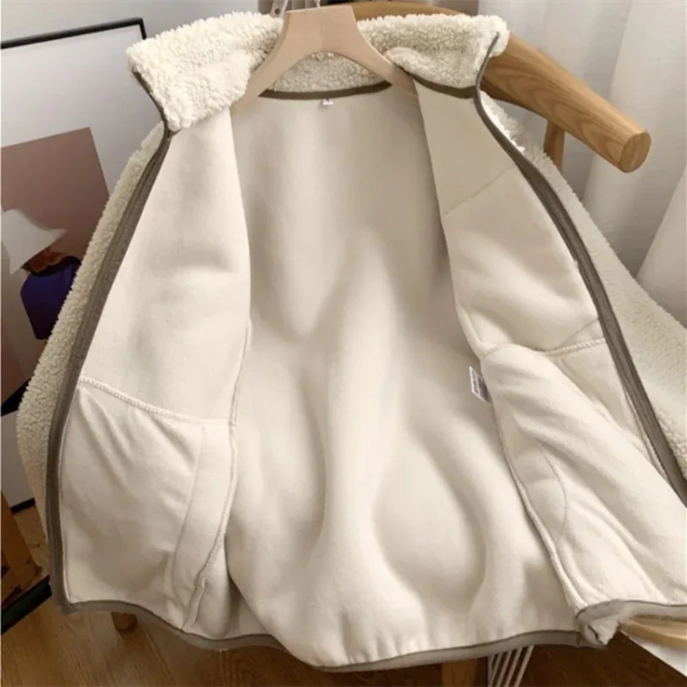 Übergangsjacke für Damen, praktische Teddyjacke | alltagstauglich