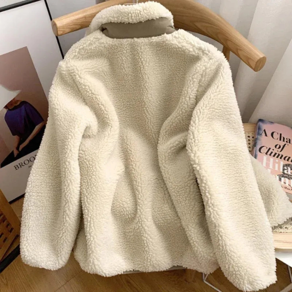 Übergangsjacke für Damen, praktische Teddyjacke | alltagstauglich