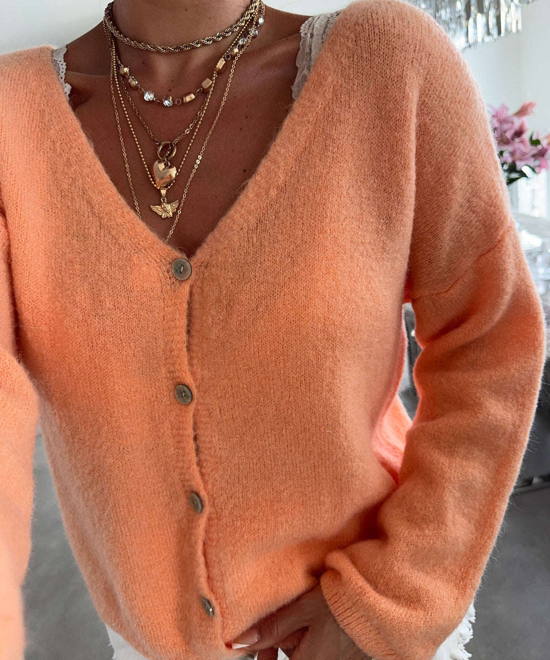 Cardigan Liz Orange