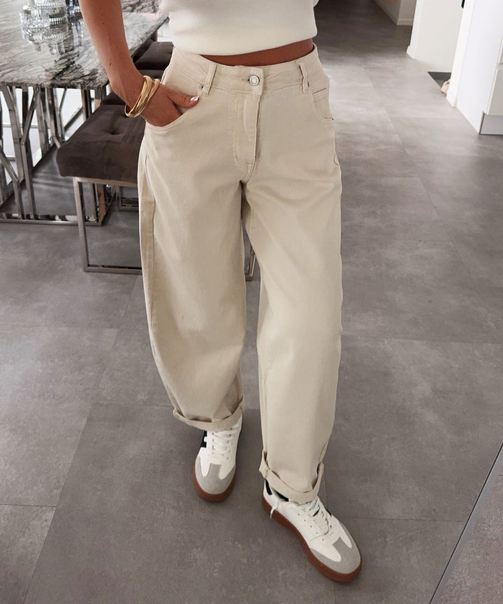 Stretch Balloon Jeans Ronya Creme Ladypolitan ♡