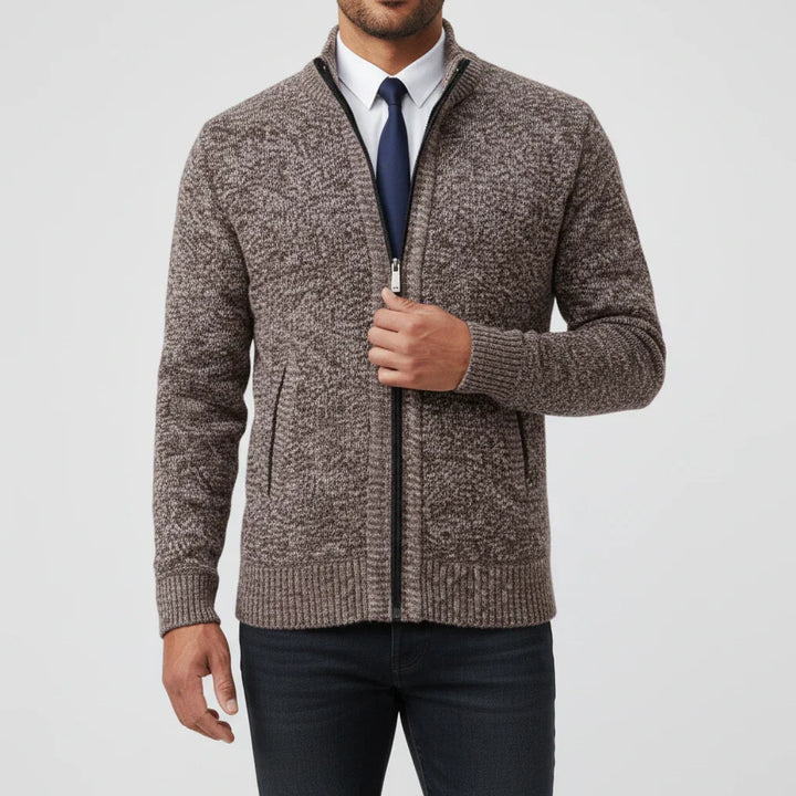 Christian | Herren Strickjacke mit Reißverschluss vorne