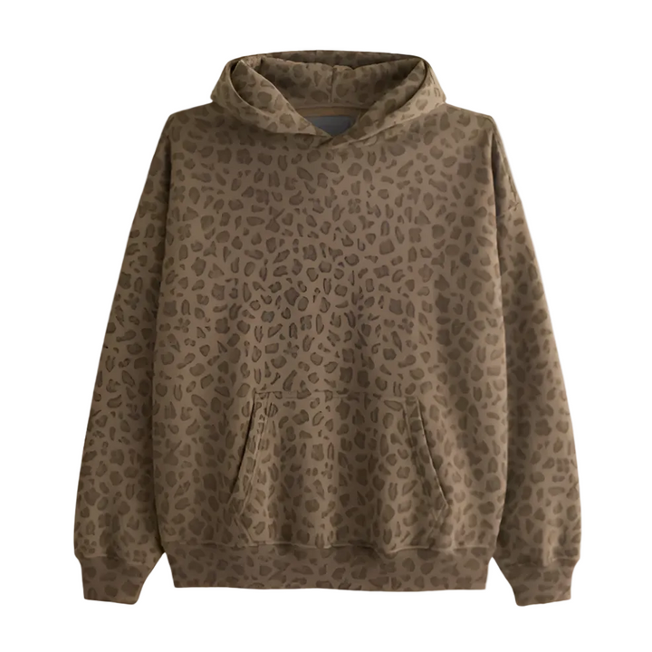 Unisex Kapuzenpullover mit Kängurutasche und Allovermuster-unisex-Alpenkind