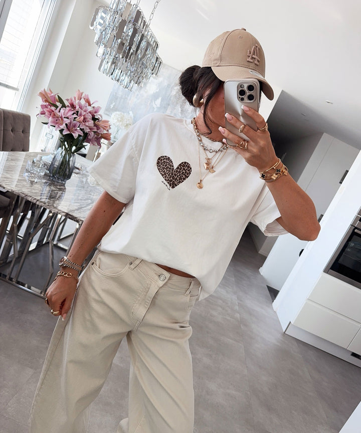 T-Shirt Love Leo Weiß Ladypolitan ♡