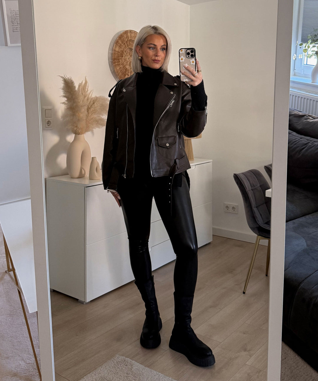 Lederjacke Valea Dunkelbraun Ladypolitan ♡