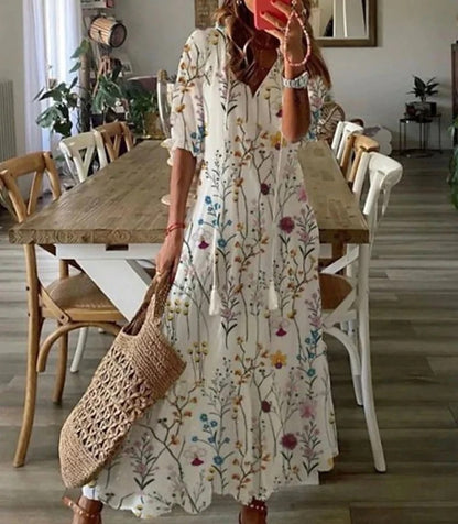 Dianna - Kleid Boho mit Bauch-Kaschierung