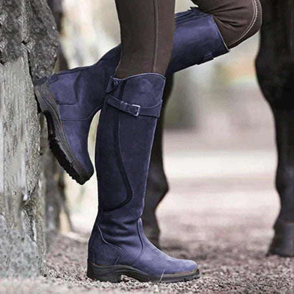 Kniehohe Reitstiefel | Klassischer Look mit Profilsohle