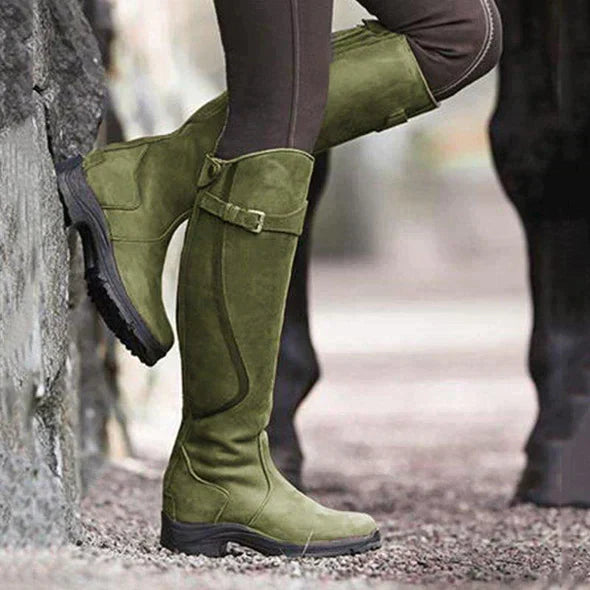Kniehohe Reitstiefel | Klassischer Look mit Profilsohle