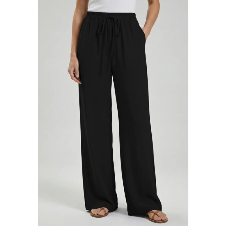 Charlotte | Damen Palazzo Hose Mit Kordelzug Für Freizeit