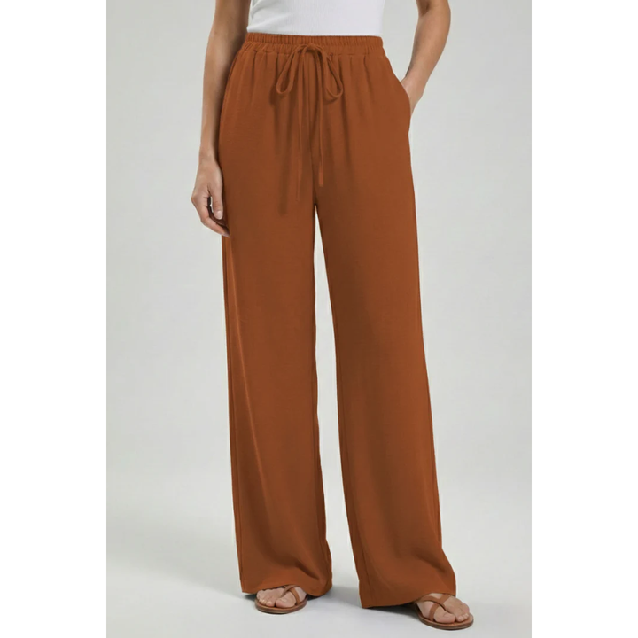 Charlotte | Damen Palazzo Hose Mit Kordelzug Für Freizeit
