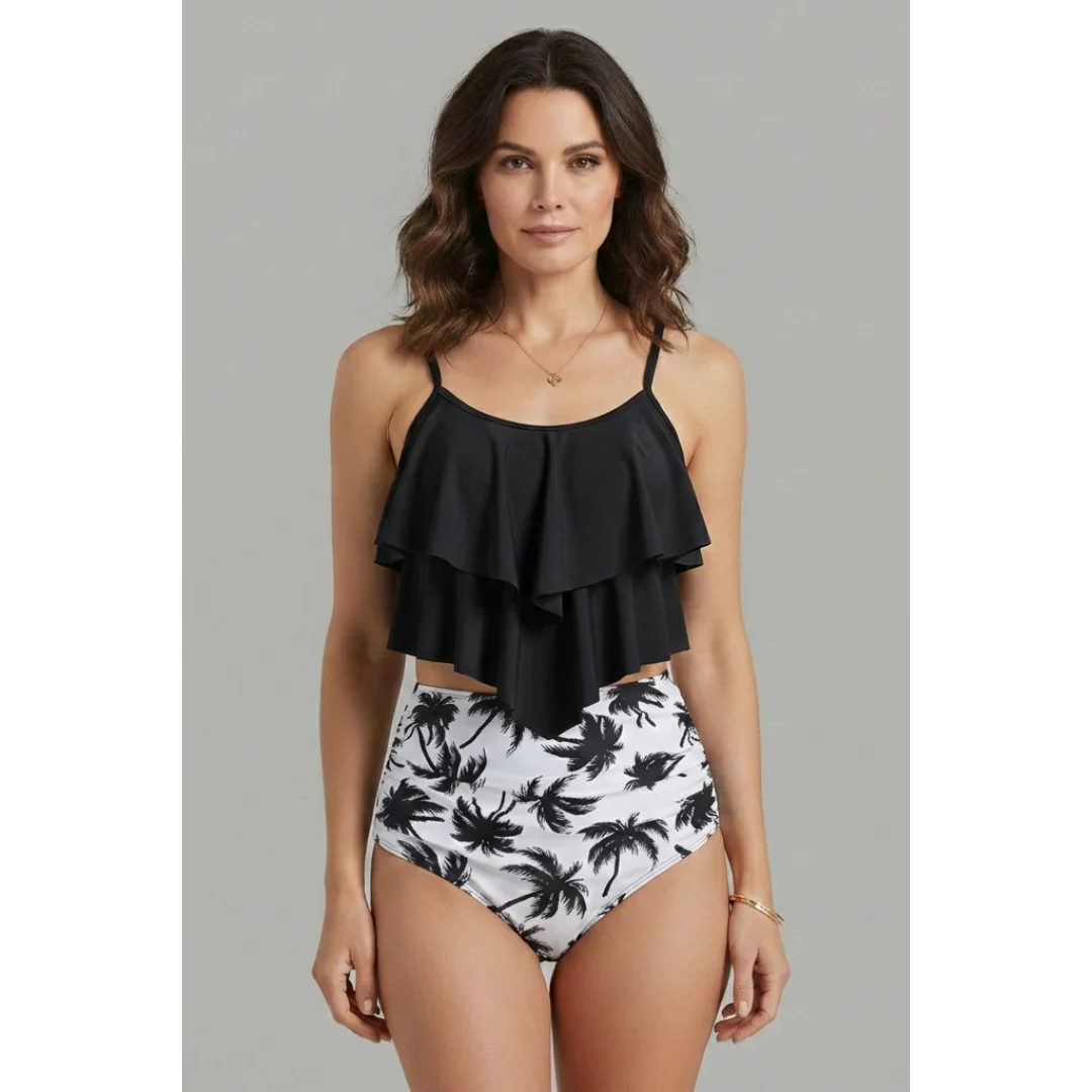 Veronika | Damen Tankini Zweiteiler Sommer Urlaub Elegant