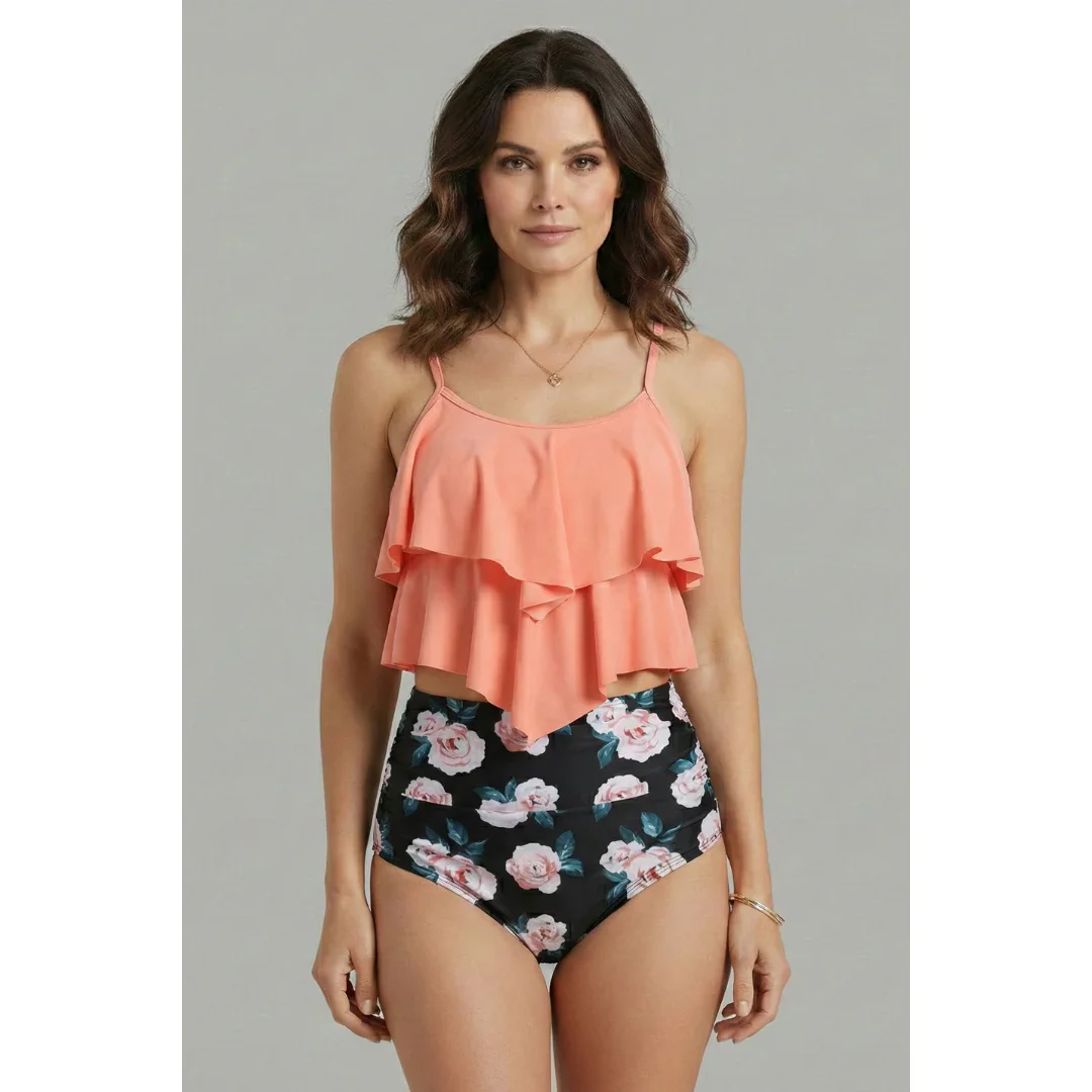 Veronika | Damen Tankini Zweiteiler Sommer Urlaub Elegant