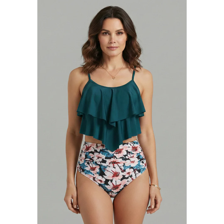 Veronika | Damen Tankini Zweiteiler Sommer Urlaub Elegant