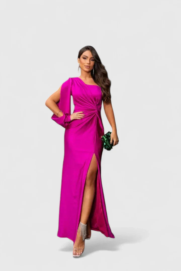 Kirsten | Damen Abendkleid mit Einer Schulter und Raffung