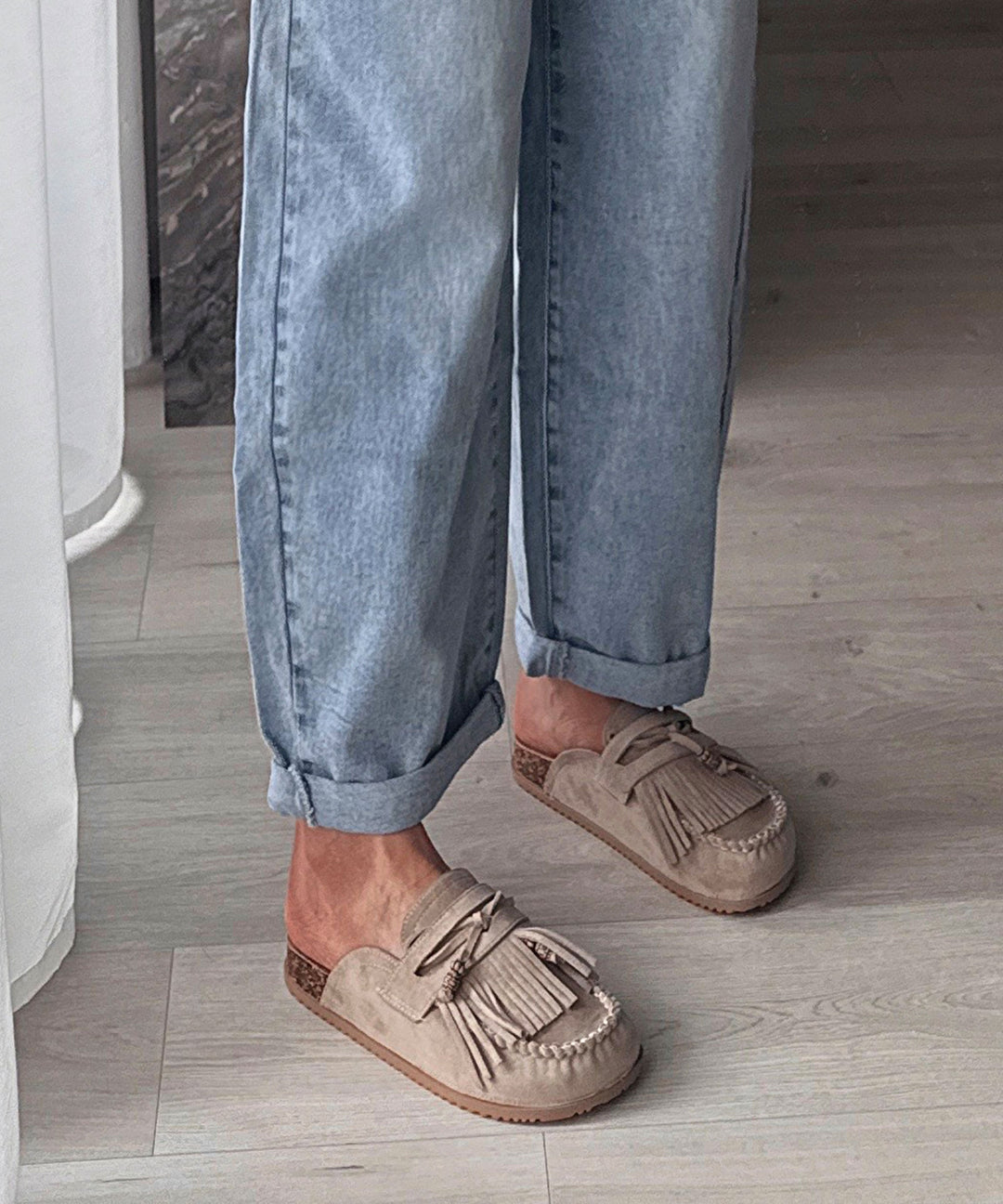 Pantoletten Rina Beige