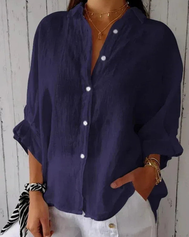 Vielseitige Damen Bluse mit Knopfleiste | Kurzarm