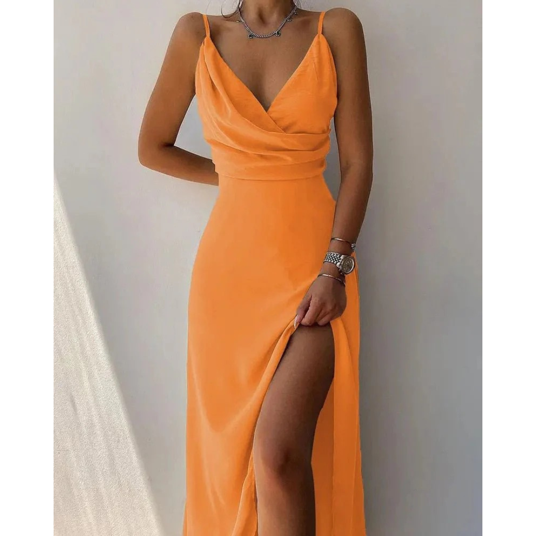 Waltraud | Damen Sommerkleid Maxi Mit Muster
