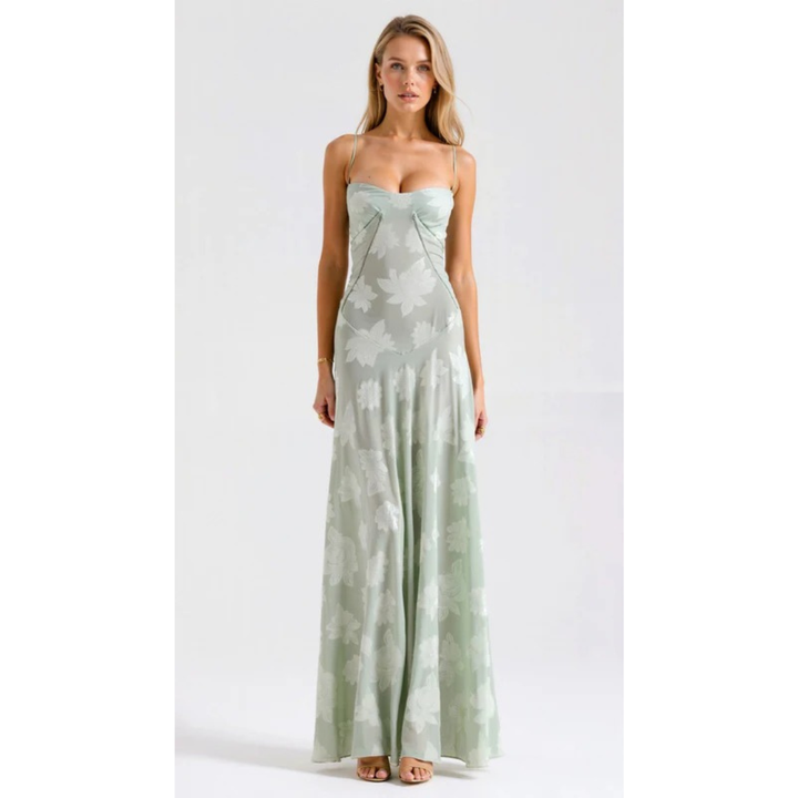 Waltraudine | Damen Maxi Kleid Für Hochzeitsgast Im Slip Stil